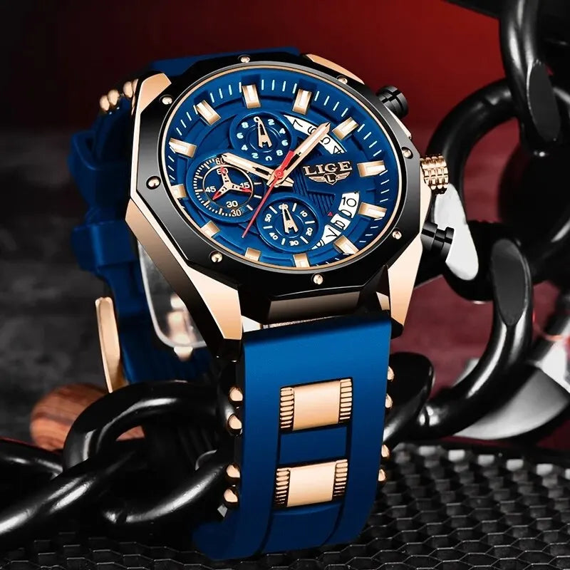Lige fashion mens watches clearance