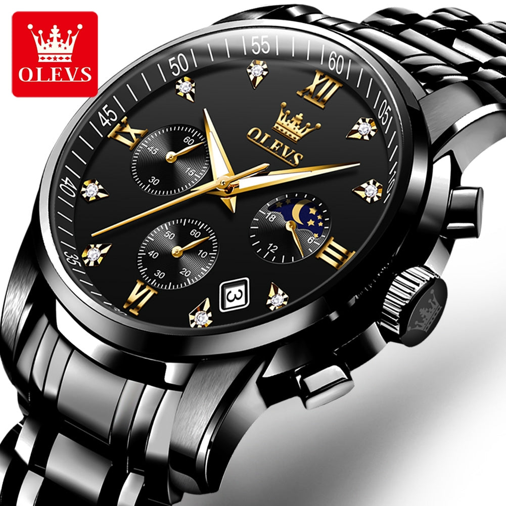 High-end Full Drill Waterproof Calendar Men's Watch main image 0