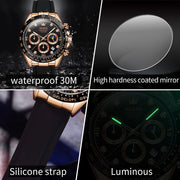 Elite Luxury Sport Watch - Quartz, Stylish and Multifunctional