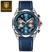 POEDAGAR Phantom Edition | Luxury Waterproof Chronograph Watch for Men