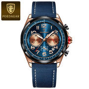 POEDAGAR Phantom Edition | Luxury Waterproof Chronograph Watch for Men